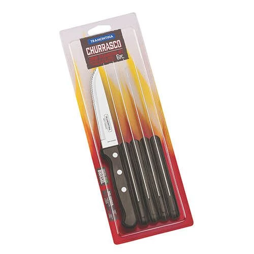 Tramontina Polywood Set Of 6 5" Gaucho Steak Knives 4 Tramontina Polywood Set Of 6 5" Gaucho Steak Knives - Image 2