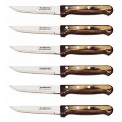 Tramontina Polywood Set Of 6 5" Gaucho Steak Knives