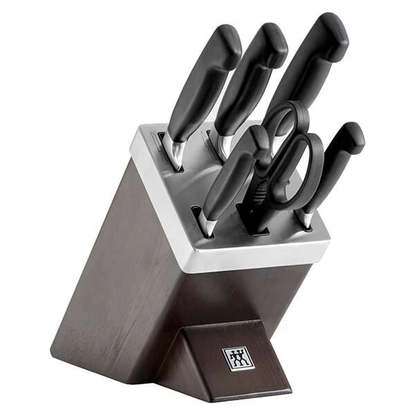 Henckels Four Star 7 Piece Self Sharpening Ash Brown Knife Block Set 3 Henckels Four Star 7 Piece Self Sharpening Ash Brown Knife Block Set