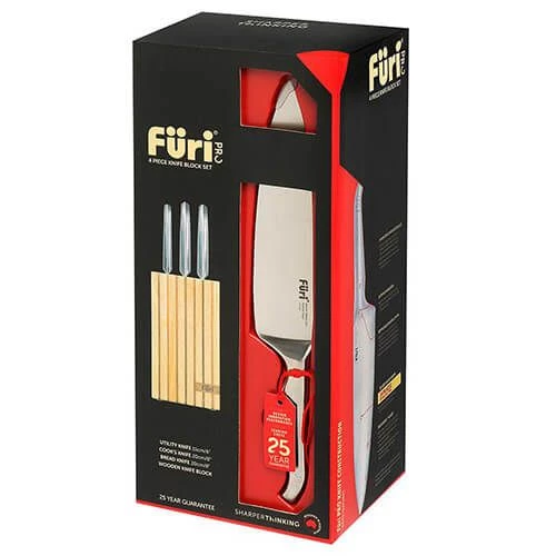Furi Knives Furi Pro Wood Knife Block 4 Piece Set 6 Furi Knives Furi Pro Wood Knife Block 4 Piece Set - Image 4