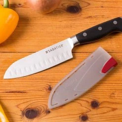 Sabatier Edgekeeper Stainless Steel Self-Sharpening 12cm Santoku Knife (5") -KITCHEN KNIVES Sales Store 5200575 Sabatier Edgekeeper Stainless Steel Self Sharpening 12cm Santoku Knife 2