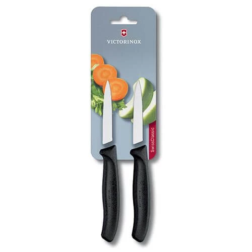 Victorinox Swiss Classic Black Paring Knife Twin Pack 3 Victorinox Swiss Classic Black Paring Knife Twin Pack