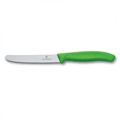 Victorinox Swiss Classic Green Tomato / Utility Knife Twin Pack 6 Victorinox Swiss Classic Green Tomato / Utility Knife Twin Pack -KITCHEN KNIVES Sales Store 67836L114B Victorinox Tomato Utility Knife Serrated Rounded Set of 2 11cm Green 1