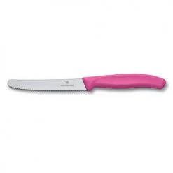 Victorinox Swiss Classic Pink Tomato / Utility Knife Twin Pack 7 Victorinox Swiss Classic Pink Tomato / Utility Knife Twin Pack -KITCHEN KNIVES Sales Store 67836L115B Victorinox Tomato Utility Knife Serrated Rounded Set of 2 11cm Pink 1