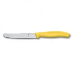 Victorinox Swiss Classic Yellow Tomato / Utility Knife Twin Pack 6 Victorinox Swiss Classic Yellow Tomato / Utility Knife Twin Pack -KITCHEN KNIVES Sales Store 67836L118B Victorinox Tomato Utility Knife Serrated Rounded Set of 2 11cm Yellow 1