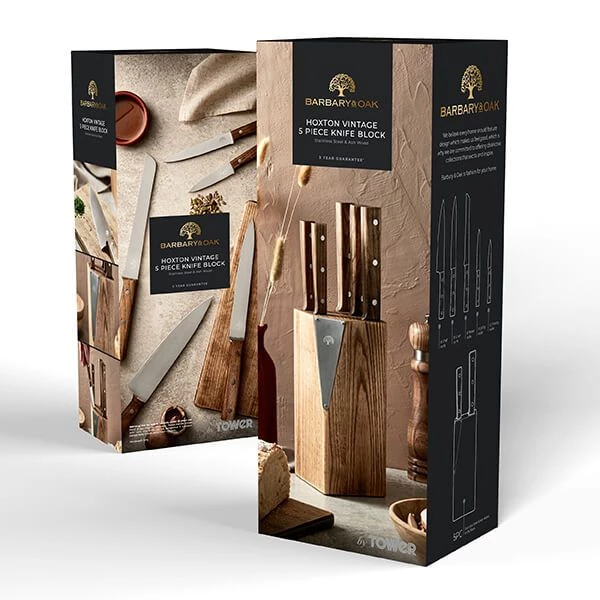 Barbary & Oak Hoxton Vintage 5 Piece Knife Set 6 Barbary & Oak Hoxton Vintage 5 Piece Knife Set - Image 4