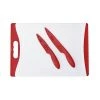 Colourworks 3 Piece Chopping Board Knife Set Red 2 Colourworks 3 Piece Chopping Board Knife Set Red -KITCHEN KNIVES Sales Store CWCHOPKIT3PC Colour Works 3 Piece Chopping Board Knife Set Red