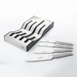 Global G-88/1523 4 Piece Peeling Knife Dock Set