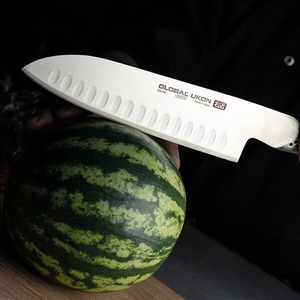 Global Ukon GU-04 18cm Santoku Knife 7 Global Ukon GU-04 18cm Santoku Knife - Image 5
