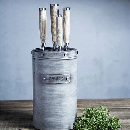 Industrial Kitchen 5 Piece Knife Block Set 4 Industrial Kitchen 5 Piece Knife Block Set - Image 2
