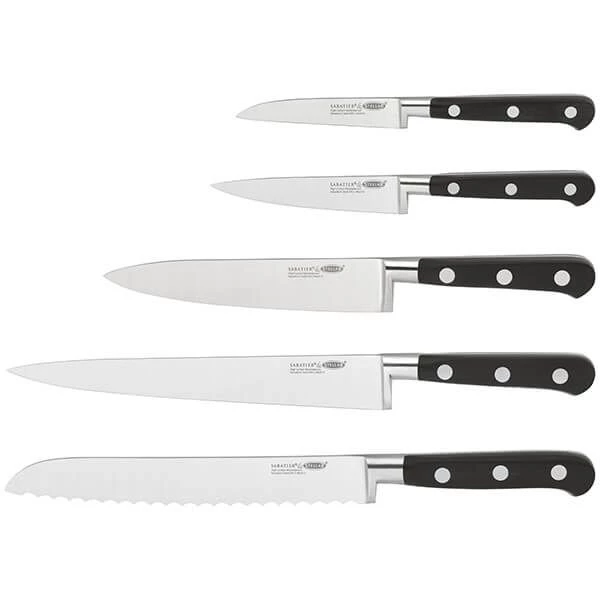 Stellar Sabatier 5 Piece Knife Black Block Set 4 Stellar Sabatier 5 Piece Knife Black Block Set - Image 2