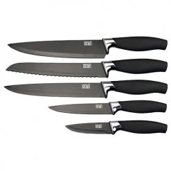 Taylor's Eye Witness Taylors Eye Witness Brooklyn Chrome 5 Piece Knife Set With Knife Sharpener 8 Taylor's Eye Witness Taylors Eye Witness Brooklyn Chrome 5 Piece Knife Set With Knife Sharpener -KITCHEN KNIVES Sales Store LMS23BS10 TEW Brooklyn Black 5pc Knife Set 2