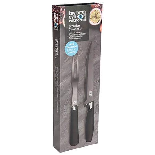 Taylor's Eye Witness Taylors Eye Witness Brooklyn Chrome 2 Piece Carving Set 4 Taylor's Eye Witness Taylors Eye Witness Brooklyn Chrome 2 Piece Carving Set - Image 2