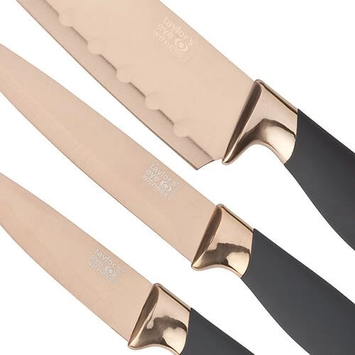 Taylor's Eye Witness Taylors Eye Witness Brooklyn Rose Gold 3 Piece Knife Box Set 4 Taylor's Eye Witness Taylors Eye Witness Brooklyn Rose Gold 3 Piece Knife Box Set - Image 2