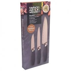 Taylor's Eye Witness Taylors Eye Witness Brooklyn Rose Gold 3 Piece Knife Box Set 8 Taylor's Eye Witness Taylors Eye Witness Brooklyn Rose Gold 3 Piece Knife Box Set -KITCHEN KNIVES Sales Store LMS23RGBS22 TEW Brooklyn Rose Gold 3pc Knife Box Set 2