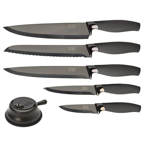 Taylor's Eye Witness Taylors Eye Witness Brooklyn Titanium 5 Piece Knife Set With Knife Sharpener 3 Taylor's Eye Witness Taylors Eye Witness Brooklyn Titanium 5 Piece Knife Set With Knife Sharpener