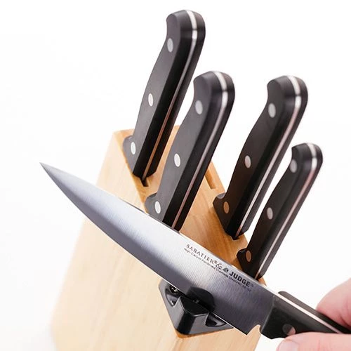 Judge Sabatier 5 Piece Knife Block Set With Knife Sharpener 5 Judge Sabatier 5 Piece Knife Block Set With Knife Sharpener - Image 3
