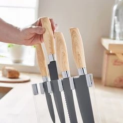 Tower Scandi 5 Piece Knife Set With Knife Block Grey 12 Tower Scandi 5 Piece Knife Set With Knife Block Grey -KITCHEN KNIVES Sales Store T851012G Tower Scandi 5 Piece Knife Set With Knife Block Grey 4