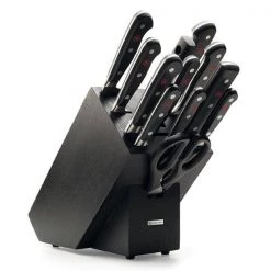 Wusthof Classic 12 Piece Knife Block Set - Black