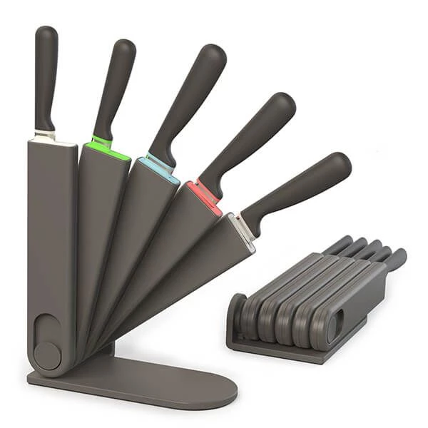 Venn 5 Piece Multi Use Knife Block Set, Free Standing, Wall Mounted Or Drawer Store 3 Venn 5 Piece Multi Use Knife Block Set, Free Standing, Wall Mounted Or Drawer Store